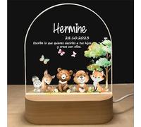 YiLingYiJiu Personalised Baby Night Lights,Night Light for Kids with Name,Customised Night Light Gifts for Girl,Boy,Newborn,Christening,Birthday-Children's Decorative Personalised Gift (Familia_1)