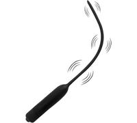 YILIUJIUJIU Silicone Urethral Plug Vibrating Urethral Sounds Penis Stretcher Dilator Male for Men Urethral Masturbation Black (20CM)