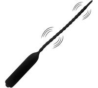 YILIUJIUJIU Silicone Urethral Plug Vibrating Urethral Sounds Penis Stretcher Dilator Male for Men Urethral Masturbation Black (15CM)