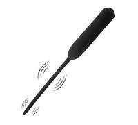 YILIUJIUJIU Silicone Urethral Plug Vibrating Urethral Sounds Penis Stretcher Dilator Male for Men Urethral Masturbation Black (11CM)