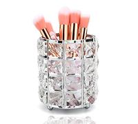 YiliYa Modern Silver Metal Makeup Brush Holder Organizer Cosmetic Pen Desktop Tool (Sliver)