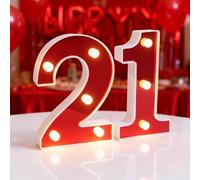Yilnlg 21 Light up Numbers, 21st Birthday Decoration, Marquee Numbers Lights 21, Lighted Number Sign, LED Number Lights for 21st Birthday Decorations