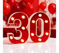 Yilnlg 30 Light up Numbers, 30th Wedding Anniversary Decoration, Marquee Numbers Lights 30, Lighted Number Sign, LED Number Lights for 30th Birthday Decorations