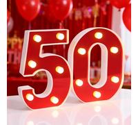 Yilnlg 50 Light up Numbers, 50th Wedding Anniversary Decoration, Marquee Numbers Lights 50, Lighted Number Sign, LED Number Lights for 50th Birthday Decorations