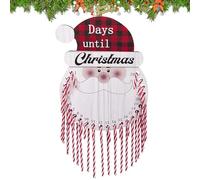 Yilnlg Christmas Advent Calendar Countdown 2025, Hanging Days Until Sign Wooden Countdown Calendar, Santa's Candy Cane Advent Calendar Decoration