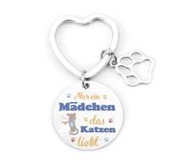 Yilousy Cat Lovers Gift Key Ring Gifts with Cats Keyring Cat Gift Woman