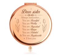 Yilousy Sister Birthday Gifts,Sister Gifts,Gift for Sisters,Sisters in Law Birthday Gift,Compact Mirror Present for Halloween Thanksgiving Christmas Autumn Easter Valentines