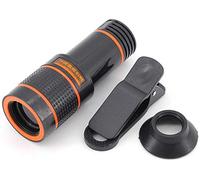 Yilu Cell Phone Camera Lens, 12X High Focus Magnification Monocular Telescope, Zoom Telescopic Mobile Phone Lens Universal Mobile Phone Telephoto Telescope Universal Camera without Vignetting