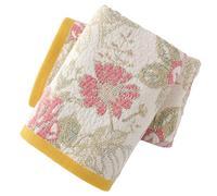 YiLUOMO Hand Towel Soft All-Over Flora Print 100% Cotton Muslin Gauze Lightweight & Breathable Decorative Hand Towels, 2-Piece 13"x29"