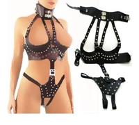 YILUQIFLY Body Harness Full for Women Garter Bondage Belts Set Strappy Adjust Bondage Chest Harness Cage Bra Punk Art BDSM (M)