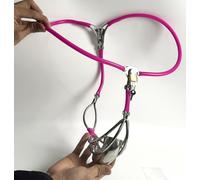 YILUQIFLY Male Chastity cage Bondage Auxiliary Belt with Defecation Hole Stainless Steel Chastity Belts Man Invisible Breathable Bondage Devices BDSM Adult Sex Toys (Pink, 100-120cm)
