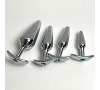 YILUQIFLY Stainless Steel Anal Plugs Adult Toys 2 Available Single Size/Set Anal Exploration Advancement Tool Couples Anal Dildos Asshole Plugs (Anchor Base Model, 4PCS)