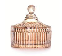 YILUSHENGHUA Colorful Crystal Glass Jar With Lid Candy Cookie Jars Jewelry Box Buffet Jar Biscuit Containers Food Storage Jar Decorative jar