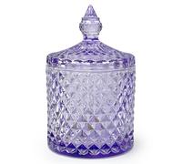 YILUSHENGHUA Colorful Crystal Glass Jar With Lid Candy Cookie Jars Jewelry Box Buffet Jar Biscuit Containers Food Storage Jar Decorative jar