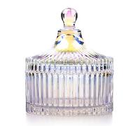 YILUSHENGHUA Colorful Glass Jar With Lid,Candy Cookie Jars,Jewelry Box,Buffet Jar Biscuit Containers Food Storage,Decorative Jar(Dazzling Colors)