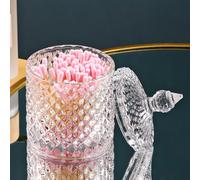 Glass Jar With Lid,Qtip Holder,Candy Cookie Jars,Jewelry Box,Buffet Jar Biscuit Containers Food Storage,Decorative Jar,Candle Cup(Clear)