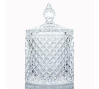 YILUSHENGHUA Glass Jar With Lid,Qtip Holder,Sugar Bowl,Candy Cookie Jars,Jewelry Box,Decorative Jar,Candle Cup(Clear)