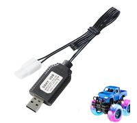 YILUXIANGYANG 7.2V USB NiMH/NiCd Battery Charger Cable with Standard Tamiya Plug for RC Cars, Trucks, Tanks, Boats, Planes - Compatible with 7.2V NiCd/NiMH/LiPo Batteries (Black, 65cm)