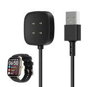 YILUXIANGYANG Charging Cable for Compatible with Fitbit Versa 4/Versa 3/Sense 2/Sense Smartwatch, Fast Charging Replacement USB Charger (Black,100CM)
