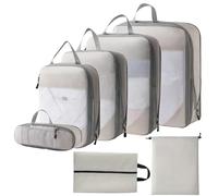 YILWPV 1 Set Compression Packing Cubes Compressible Travel Organizer For Carry On Suitcase Clothes Bag for Travel(Beige)