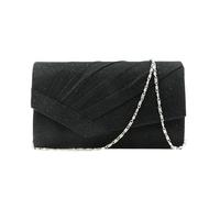 YILWPV 1pcs Chain Bag Lady Evening Hand Flash Contracted In The Party Purse(Black)