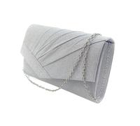 YILWPV 1pcs Chain Bag Lady Evening Hand Flash Contracted In The Party Purse(Silver)