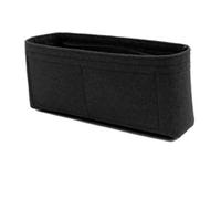 YILWPV 2 Pcs Felt Purse Organizer Insert With Zipper - Inner Liner Pouch For Shoulder Bags, Handbags & Totes, Women Storage Bag for Handbag(Black,L)