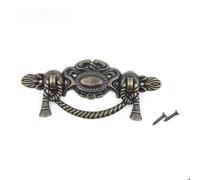 YILWPV 2PC Retro Alloy Kitchen Drawer Cabinet Door Handle Furniture Knobs Hardware Cupboard Antique Pull Handles,Bronze Tone Handle Sets