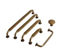 YILWPV 2pcs Antique Bronze Cabinet Handles for Kitchen Wardrobe Shoe Retro Rustic Door Pull Handle Furniture Hardware Handle Sets(Antique 160mm)