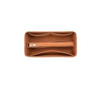 YILWPV 2pcs Felt Handbag Insert Bag Multi-Pocket Travel Liner Portable Inner For 25/30/35 for Handbag(Brown-27x13x12cm)