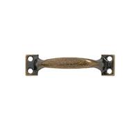 YILWPV 2pcs Iron Furniture Pull with Bow-Shaped Black Silver Barn Door Knob Drawers Handle Sets(Bronze-4 inch)