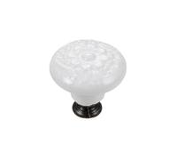 YILWPV 2pcs Retro Pattern Ceramic Drawer Knob Furniture Handle Door Cabinet Polished for Cupboard Hardware Handle Sets(White)