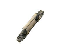 YILWPV 2pcs Retro Push-Pull Door Handle Comfortable Grip with Screws Furniture Alloy Handles Barn Handle Sets(Green Bronze M)