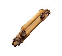 YILWPV 2pcs Retro Push-Pull Door Handle Comfortable Grip with Screws Furniture Alloy Handles Barn Handle Sets(Antique Brass M)