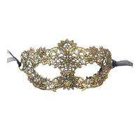 YILWPV 8PCS Women Sexy Hollow Lace Masquerade Bronzing Face Mask Princess Party Cosplay Prom Props Costume For Masquerade(Golden)