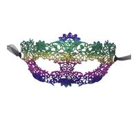 YILWPV 8PCS Women Sexy Hollow Lace Masquerade Bronzing Face Mask Princess Party Cosplay Prom Props Costume For Masquerade(Colorful)