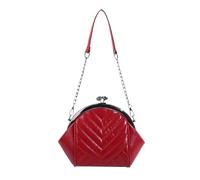 YILWPV Chain Bag Small For Women Clip On Bar Shell Versatile Single Shoulder(Red)