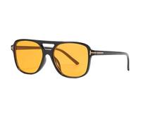 YILWPV Double Bridge Sun Glasses Oversize Women Classic Oval Pilot Sunglasses for Driving(Color6)