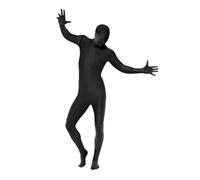 YILWPV Full Body Hooded Tights High Stretch Green Stage Performance Zipper Costume Halloween Invisible Man Dress Up For Photo(M)