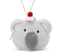 YILZAR Koala Plush Wallet for Children, 1 Piece Kawaii Neck Pouch with Removable Collar, Cute Bag for Boys Girls 13 x 12 cm