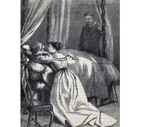 YIMACBJXX Famous Colorful Art Print Art Painting a Daughter At Her Father's Deathbed by Mary Ellen Edwards Abstract Picture Canvas for Home Decor 60x90cm