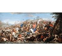YIMACBJXX Famous Colorful Art Print Art Painting Alexander Crossing the River Granicus by Charles Le Brun Abstract Picture Canvas for Home Decor 60x90cm