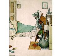 YIMACBJXX Famous Colorful Art Print Art Painting Anticipation or Why Santa Claus Changed His Mind I by William Heath Robinson Abstract Picture Canvas for Home Decor 60x90cm