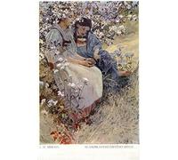 YIMACBJXX Famous Colorful Art Print Art Painting Blessed Are the Merciful for They Shall Obtain Mercy by Alphonse Mucha Abstract Picture Canvas for Home Decor 60x90cm