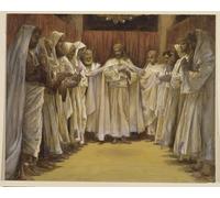 YIMACBJXX Famous Colorful Art Print Art Painting Christ with the Twelve Apostles by Jacques Abstract Picture Canvas for Home Decor 60x90cm