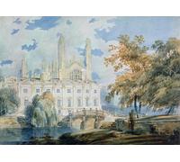 YIMACBJXX Famous Colorful Art Print Art Painting Clare Hall and the West End of King's College Chapel From the Banks of the River Cam by Mallord William Turner for Home Decor 60x90cm