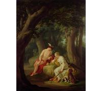 YIMACBJXX Famous Colorful Art Print Art Painting Diana Playing Dice by Johann August Nahl the Younger Abstract Picture Canvas for Home Decor 60x90cm
