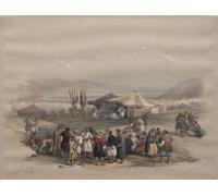 YIMACBJXX Famous Colorful Art Print Art Painting Encampment of Pilgrims Jericho by David Roberts Abstract Picture Canvas for Home Decor 60x90cm
