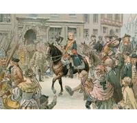 YIMACBJXX Famous Colorful Art Print Art Painting Frederick the Great Capturing the City of Wroclaw in by Carl Rohling Abstract Picture Canvas for Home Decor 60x90cm