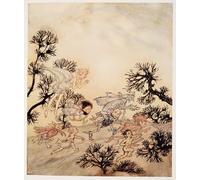 YIMACBJXX Famous Colorful Art Print Art Painting Go Charge My Goblins That They Grind Their Joints with Dry Convulsions by Arthur Rackham Abstract Picture Canvas for Home Decor 60x90cm